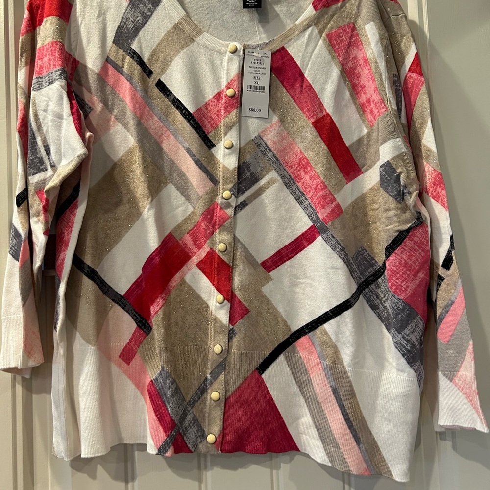 Colorful Geometric Cardigan